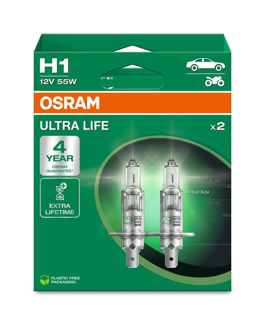 H1 12V 55W P14.5s ULTRA LIFE 4 Jahre Garantie 2St. OSRAM OSRAM