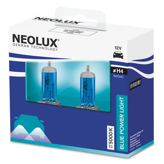 H4 12V 100/90W P43T Blue Power Light N472HC 2 St. NEOLUX