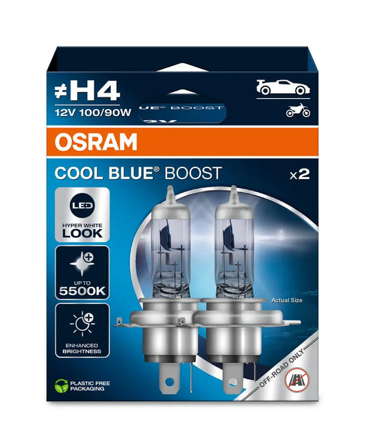 H4 12V 100/90W P43t COOL BLUE BOOST 5500K 2St. - OSRAM (