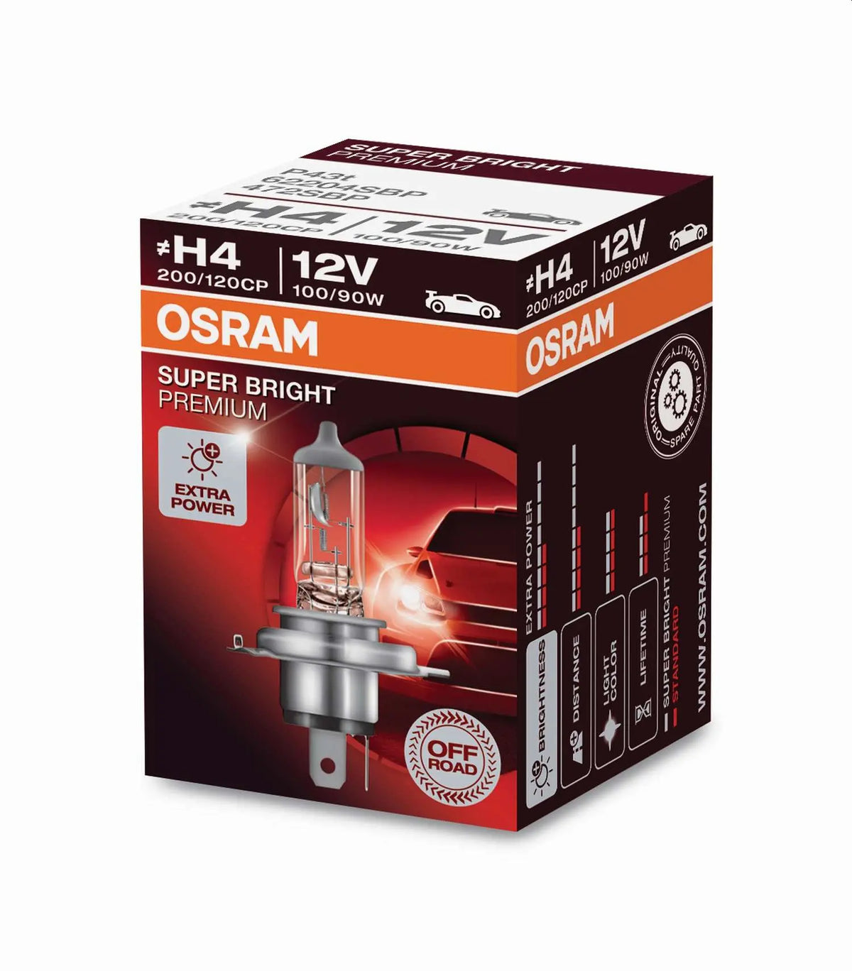 H4 12V 100/90W - SUPER BRIGHT PREMIUM OFF ROAD OSRAM