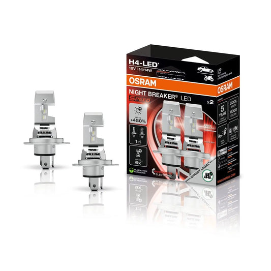 H4 NIGHT BREAKER LED SPEED 450 StVZO-Konforme LED-Nachrüstlampe 2St. OSRAM OSRAM