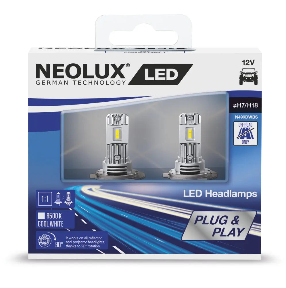 H7 12V 10W PX26d LED Headlight 6500K Cool White 2St.  NEOLUX NEOLUX