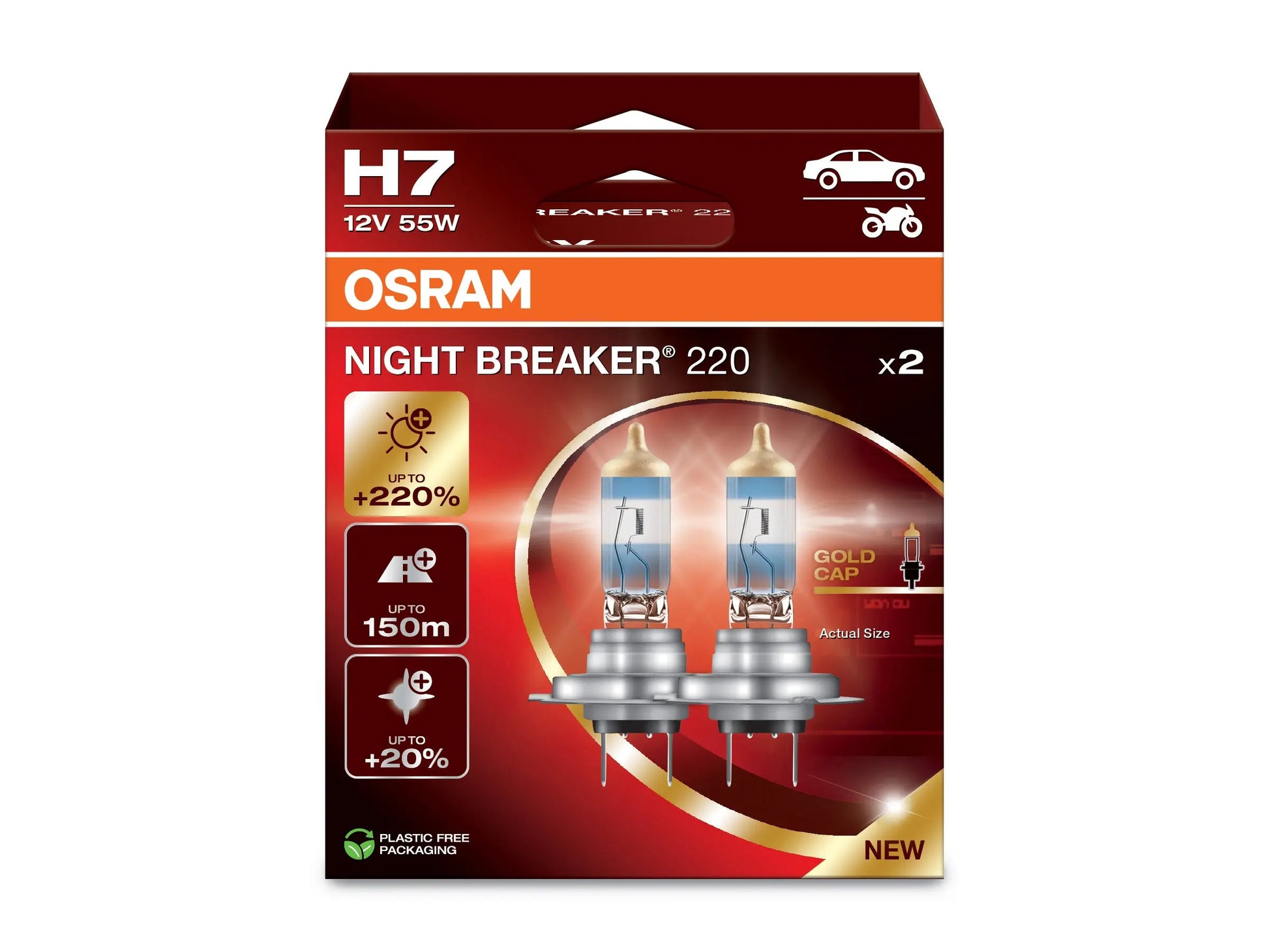 H7 12V 55W PX26d NIGHT BREAKER® 220 +220% 2 St. OSRAM OSRAM