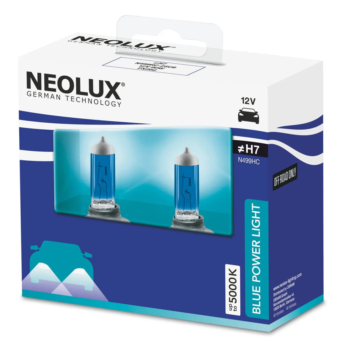H7 12V 80W PX26d Blue Power Light N499HC 2 St. NEOLUX