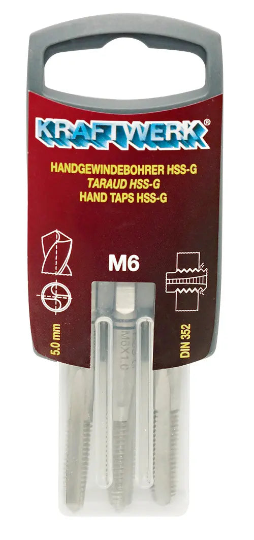 HANDGEWINDEBOHRER-SET 3-TLG. DIN352 M8 KRAFTWERK