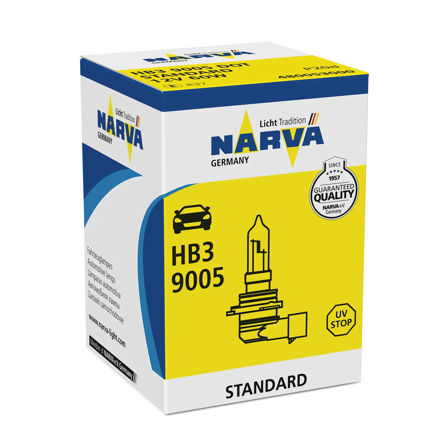 HB3/9005 12V 60W P20d HALOGEN NARVA NARVA