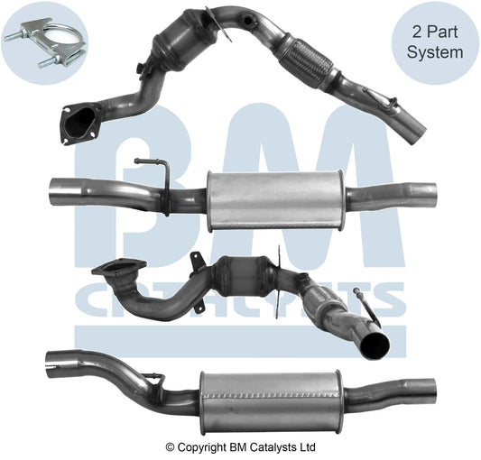 HOMOLOGIERT BENZIN KAT FÜR AUDI A1 1.4L BENZIN | EURO 5 | OEM: 6R0254501AX BM CATALYSTS