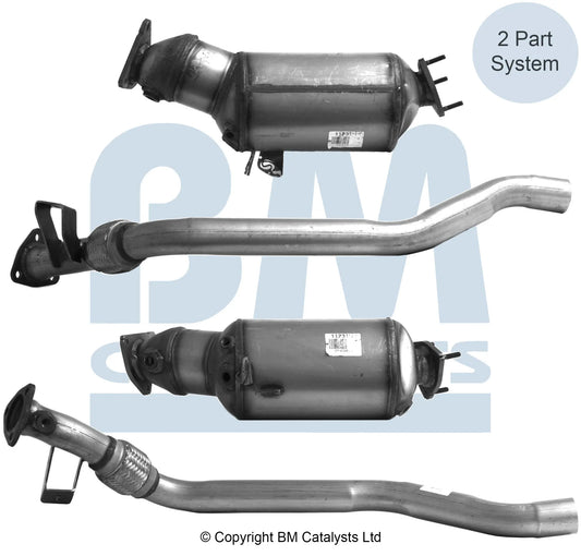 HOMOLOGIERT DIESEL KAT & DPF FÜR SITZ EXEO 2L DIESEL | EURO 5 | OEM: 3R0253058X BM CATALYSTS