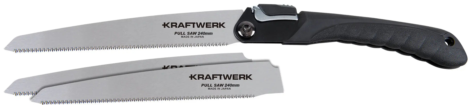JAPANISCHE ZUGSÄGE FALTBAR & 2 ERSATZBLÄTTER 240MM KRAFTWERK