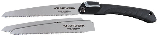 JAPANISCHE ZUGSÄGE FALTBAR & 2 ERSATZBLÄTTER 240MM KRAFTWERK