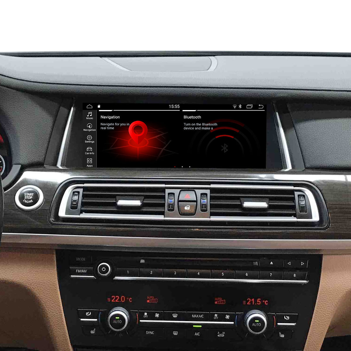 JFSound Android-Autoradio mit Navigation für BMW 7er F01/F02 2013-2015, 10,25-Zoll-Display, NBT – Produktansicht 2