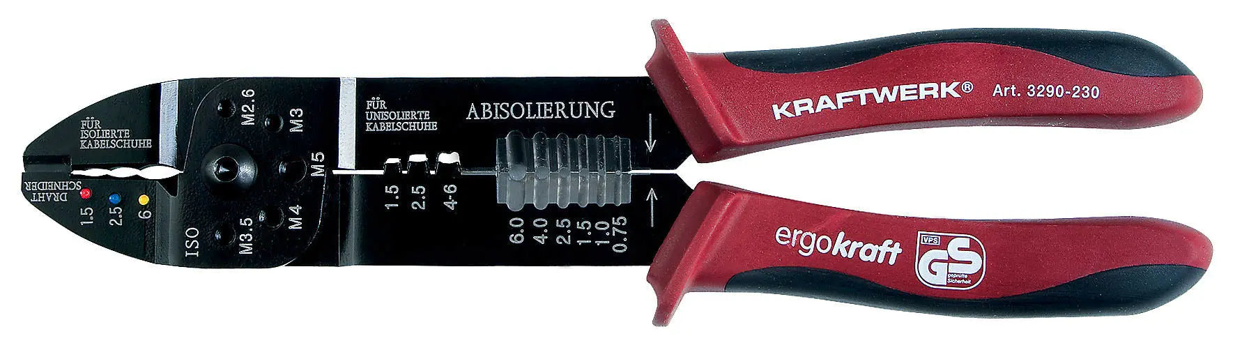 KOMBI-ABISOLIER- UND KABELSCHUHZANGE KRAFTWERK