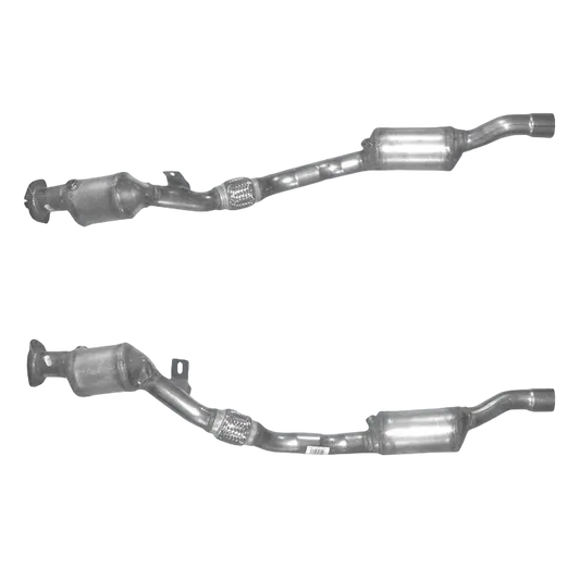 Katalysator E-Prüfzeichen Homologiert Benzinkat Kat bis EURO 4 E-Prüfzeichen für AUDI A4 3L V6 2WD CVT Auto Cabriolet ASN Motor linke Seite u.a. BM CATALYSTS