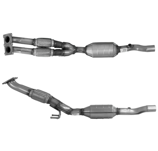 Katalysator E-Prüfzeichen Homologiert Benzinkat Kat bis EURO 5 E-Prüfzeichen für AUDI A3 1.6L Mk.2 8v BSE Motor Doppelrohr u.a. BM CATALYSTS