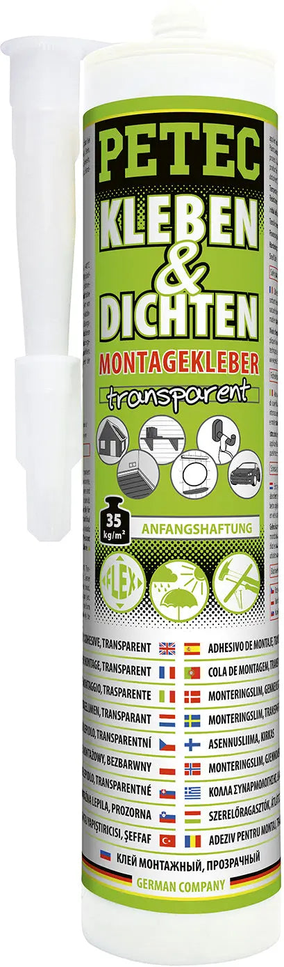 Kleben & Dichten Montagekleber transparent - 290 ml PETEC