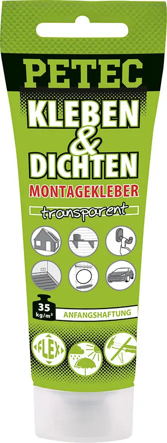 Kleben & Dichten Montagekleber transparent - 80 ml PETEC