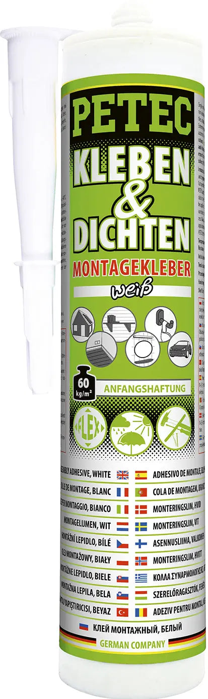 Kleben & Dichten Montagekleber weiß - 290 ml PETEC