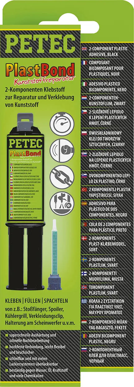 Kunststoffreparatur schwarz - PlastBond - 24 ml PETEC