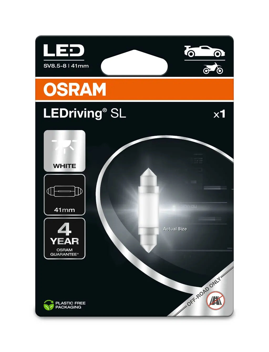 LED Festoon (41 mm) LEDriving SL White 6000K 12V Blister  OSRAM