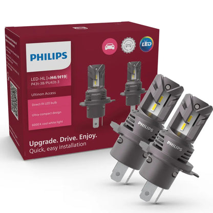 LED H4/H19 12V 20W P43t-38/PU43t-3 Ultinon Access 2500 6000K 2St.  Philips