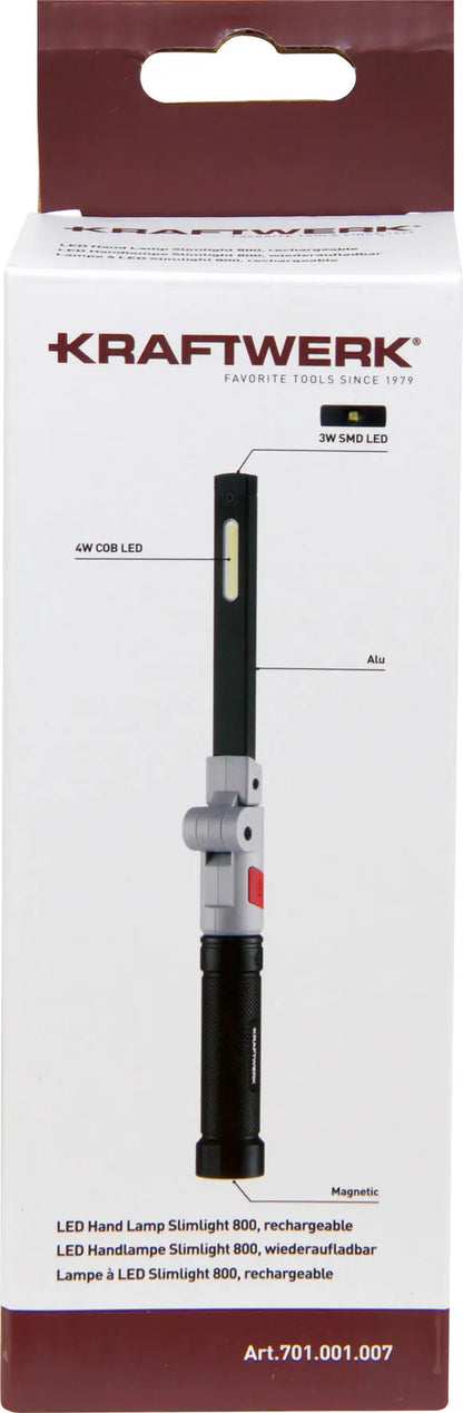 LED HANDLAMPE SLIMLIGHT 800, WIEDERAUFLADBAR KRAFTWERK