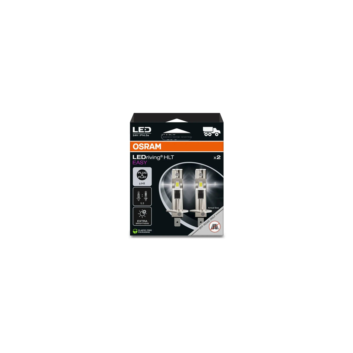 LED LEDriving HLT EASY H1 24V 10W P14,5s 6500K  2St. OSRAM
