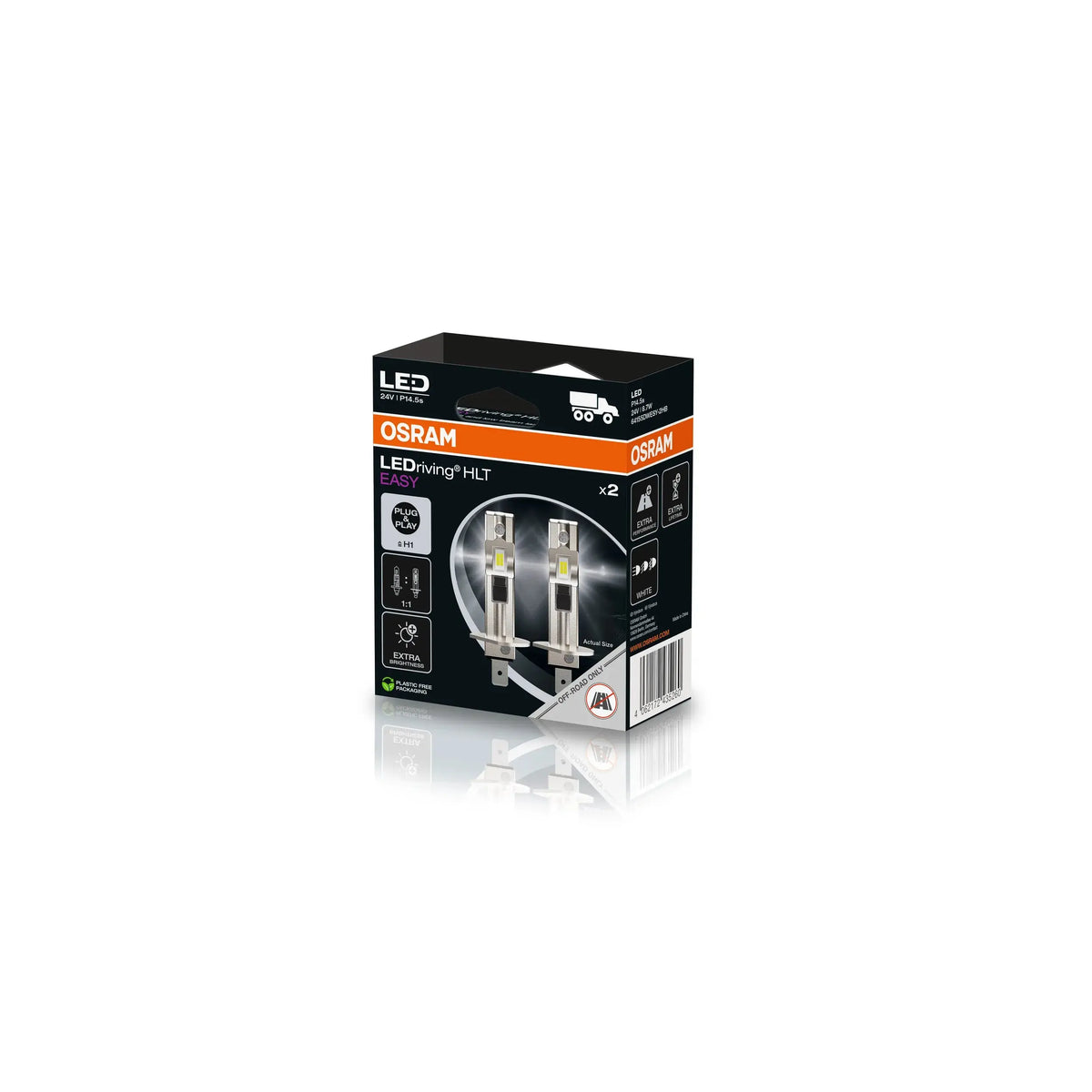 LED LEDriving HLT EASY H1 24V 10W P14,5s 6500K  2St. OSRAM