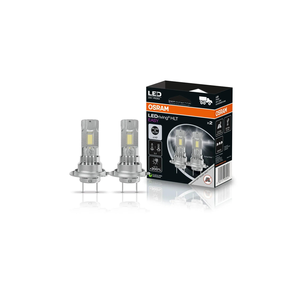LED LEDriving HLT EASY H7/H18 24V 16.2W PX26d/PY26d-1 6500K  2St. OSRAM