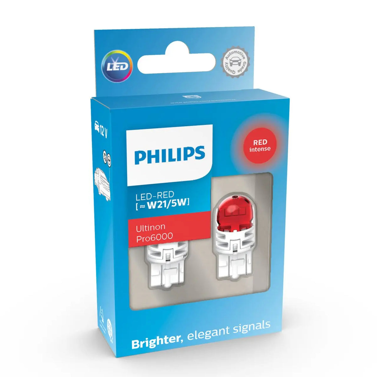 LED W21/5W 12V 2.5/0.5W Ultinon Pro6000 Red Intense SI  2 St. Philips