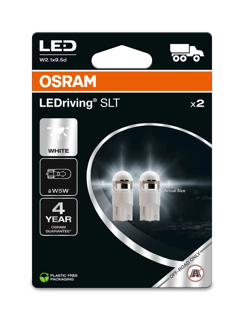 LED W5W 24V 1W W2.1x9.5d LEDriving SLT White 6000K Blister  2St. OSRAM