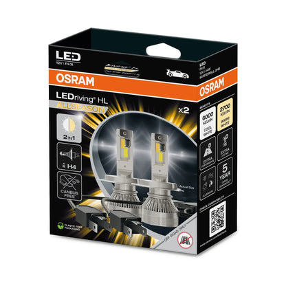 LEDriving HL H4 44W ALLSEASON 6000/2700K 2St. OSRAM