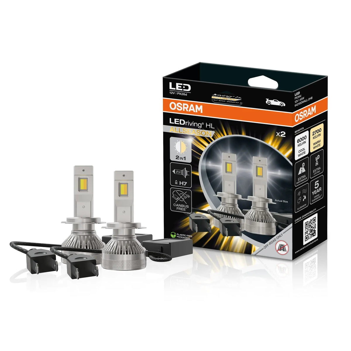 LEDriving HL H7 45W ALLSEASON 6000/2700K 2St. OSRAM