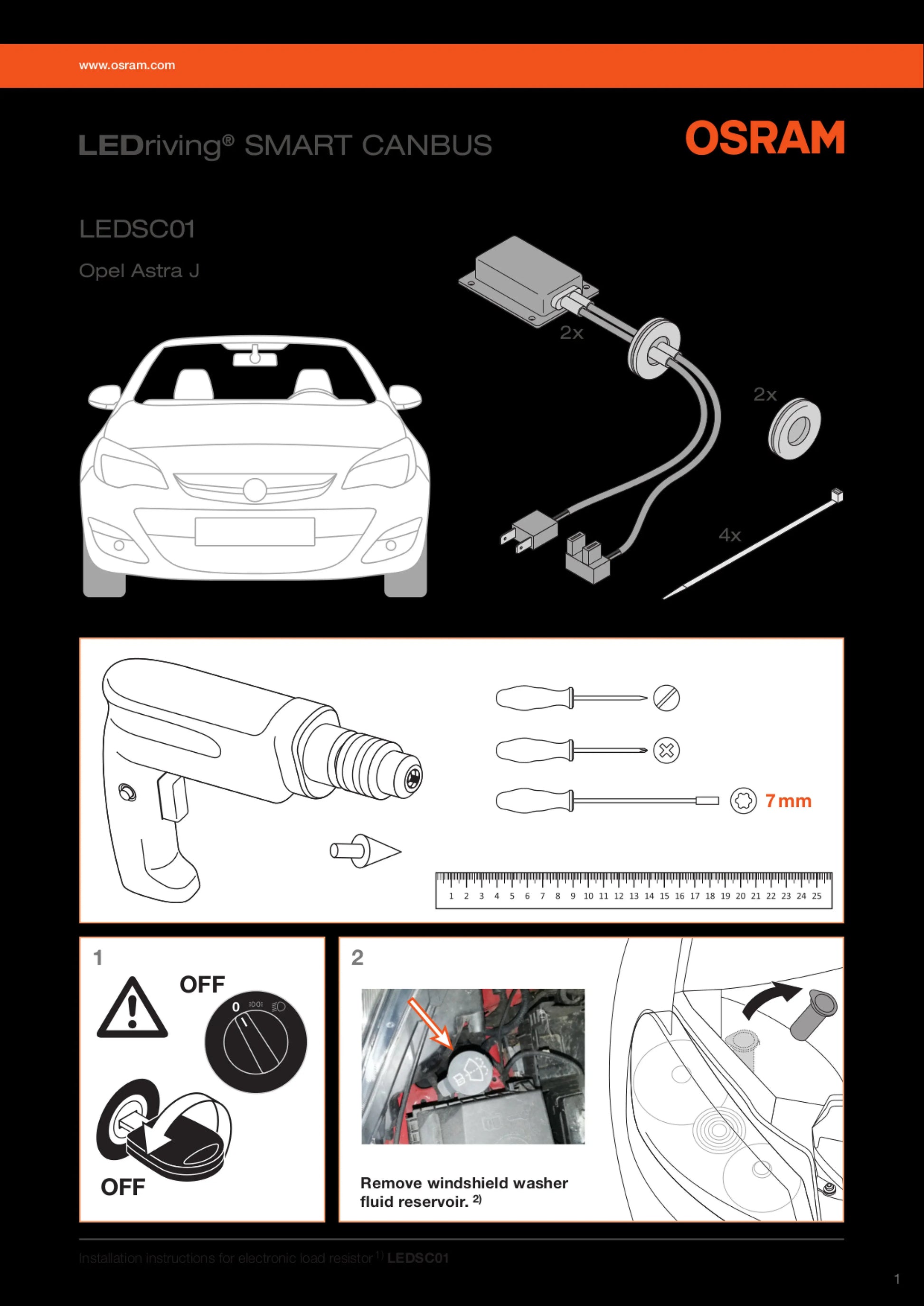 LEDriving Smart Canbus Lastwiderstand für H7 Nachrüstlampe Typ 1 2 St. OSRAM OSRAM