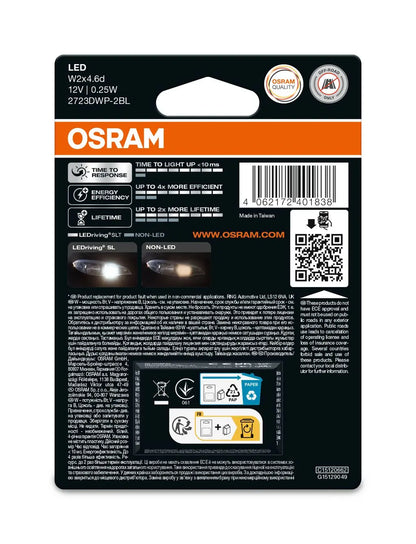 LEDriving® SL ~W2.3W W2x4.6d 0.25W 12V 6000K 25 lm White 2St. OSRAM OSRAM