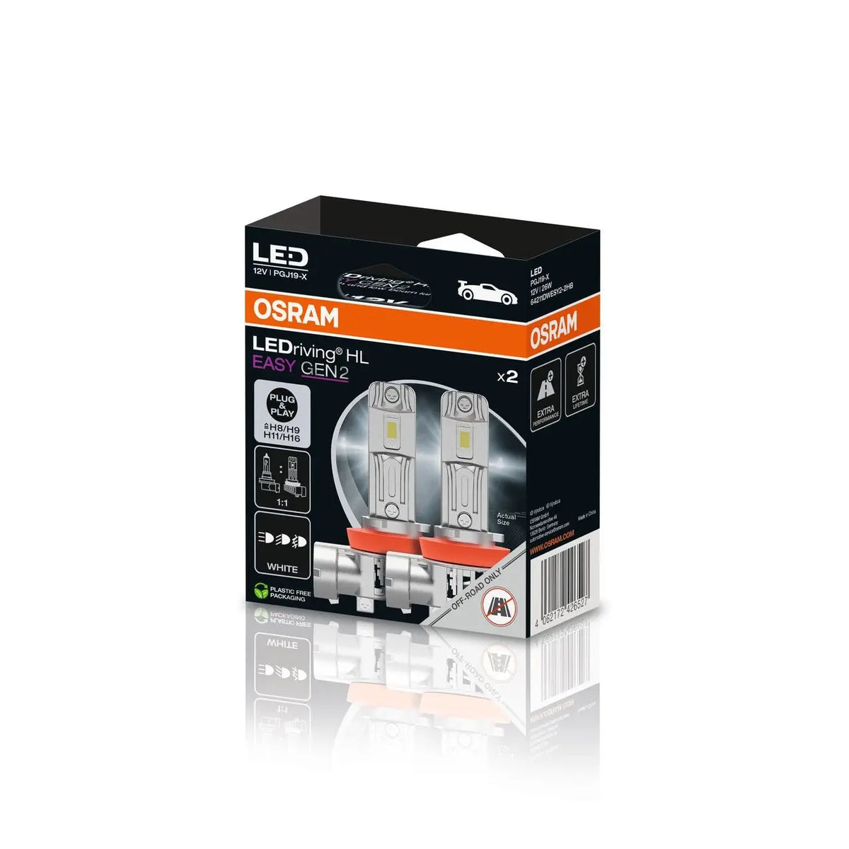 LEDriving® HL EASY Gen.2 H8/H9/H11/H16 12V 8,2W 6000K  2St. OSRAM