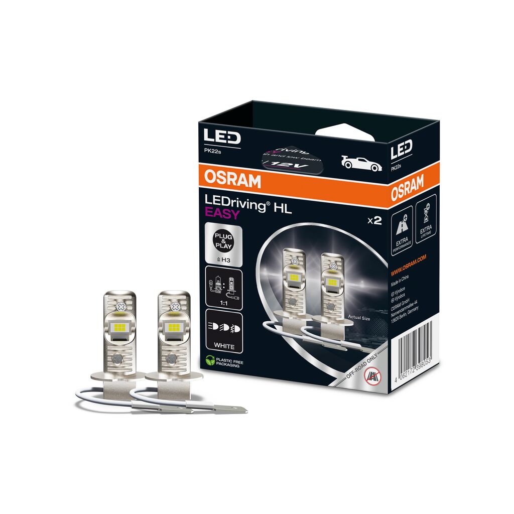 LEDriving® HL EASY H3 12V 8W PK22s 6500K White 2St. OSRAM