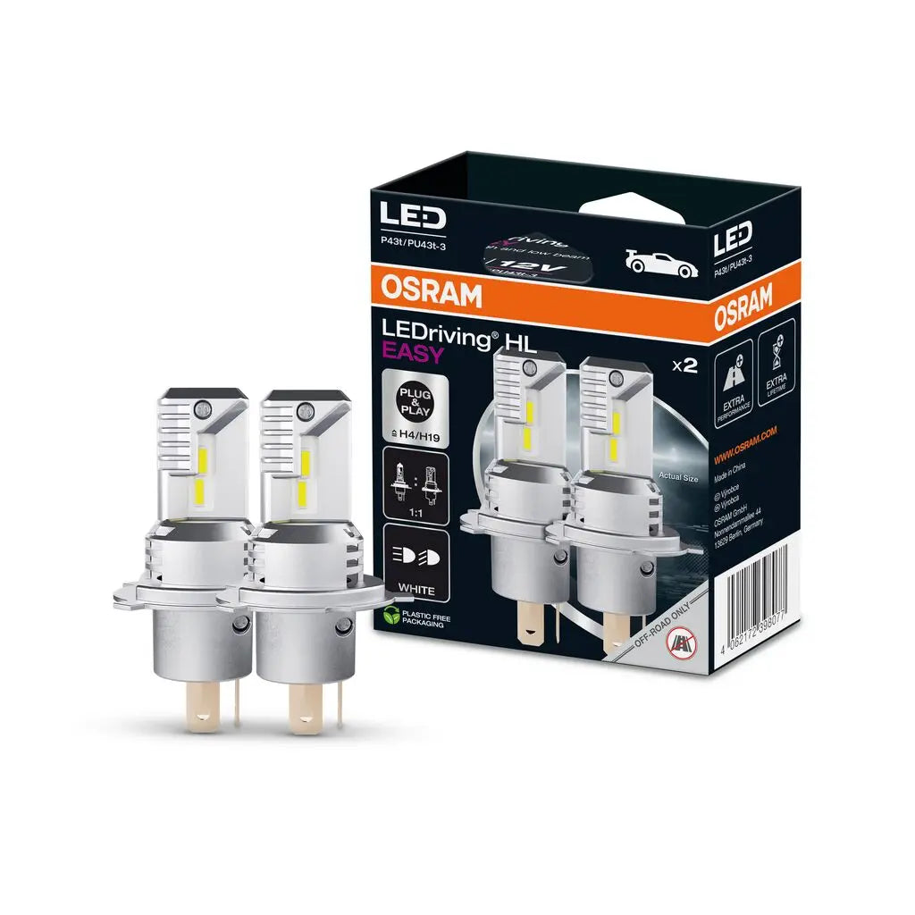 LEDriving® HL EASY H4/H19 12V 18.7W/19W P43t/PU43t-3 6500K White 2St. OSRAM