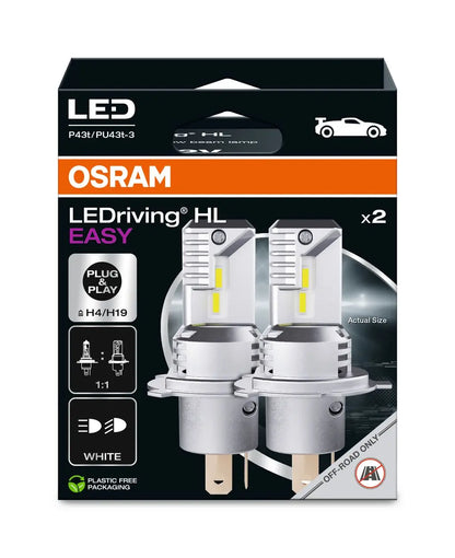 LEDriving® HL EASY H4/H19 12V 18.7W/19W P43t/PU43t-3 6500K White 2St. OSRAM