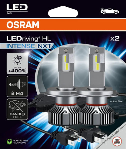 LEDriving® HL INTENSE NEXT H4/H19 12V 42/40W P43t/PU43t-3 6000K White 2St. OSRAM