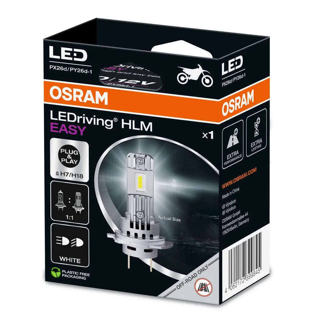 LEDriving® HLM EASY H7/H18 12V 16W PX26d/PY26d-1 6500K White  Blister OSRAM
