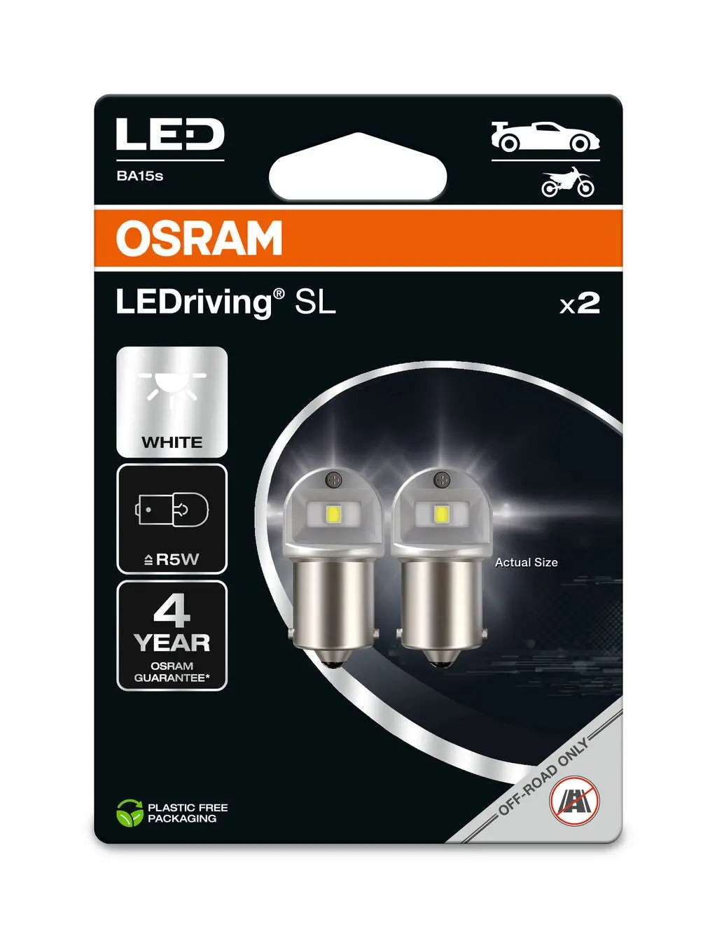 LEDriving® SL ~R5W BA15s 0.5W 12V 6000K 50 lm White 2St. OSRAM