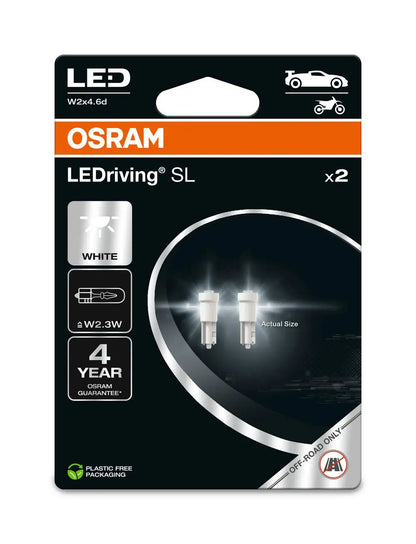 LEDriving® SL ~W2.3W W2x4.6d 0.25W 12V 6000K 25 lm White 2St. OSRAM