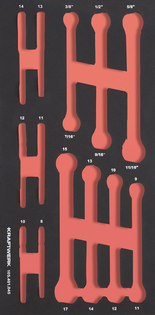 LEERE PRO LINE EVA EINLAGE FÜR ART. 105.401.045, 20X40 CM KRAFTWERK