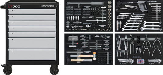 LT LINE WERKSTATTWAGEN LT 700, 7 SCHUBLADEN, 337-TLG. KRAFTWERK