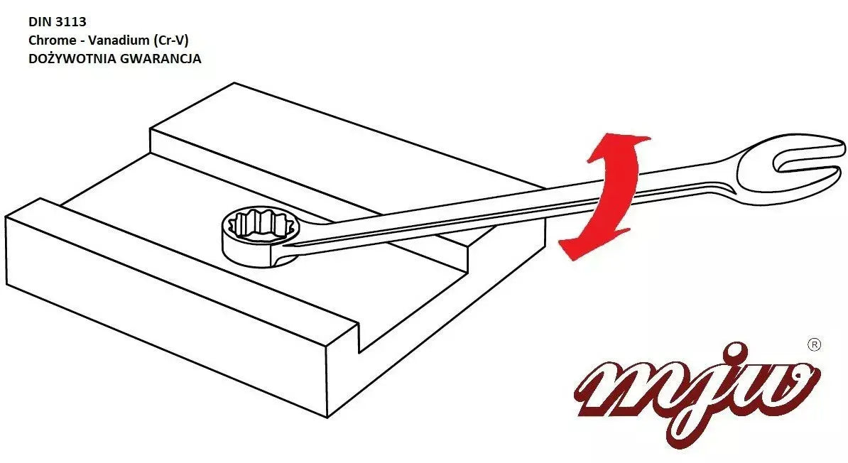 MJW Knarrenschlüssel Ringschlüssel Kombischlüssel 10 mm