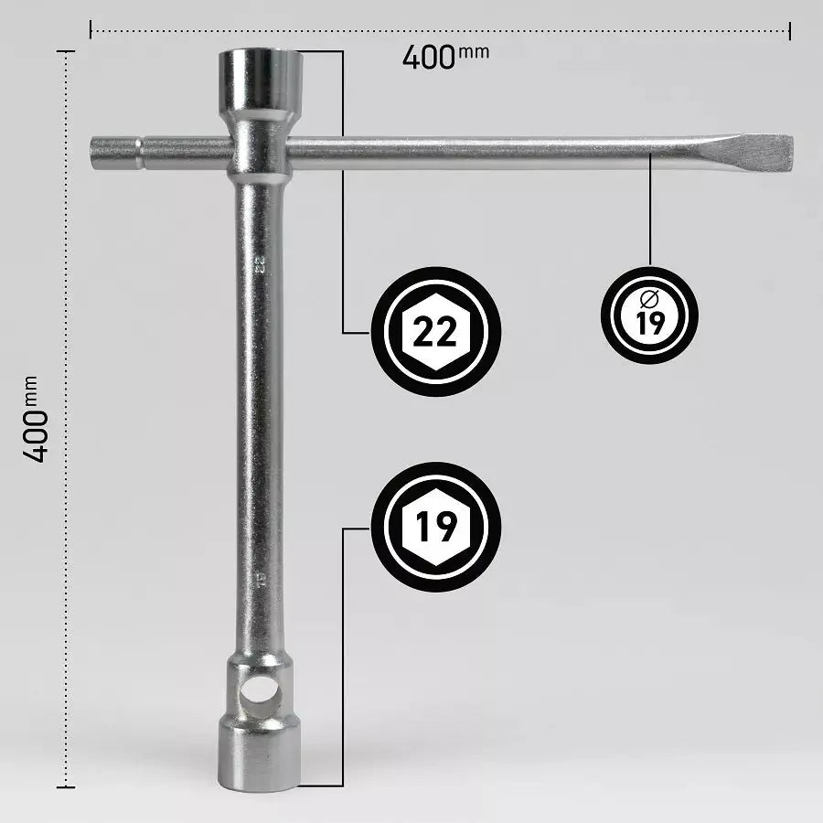 MJW Stark Rohrschlüssel 19-22 mm für Räder