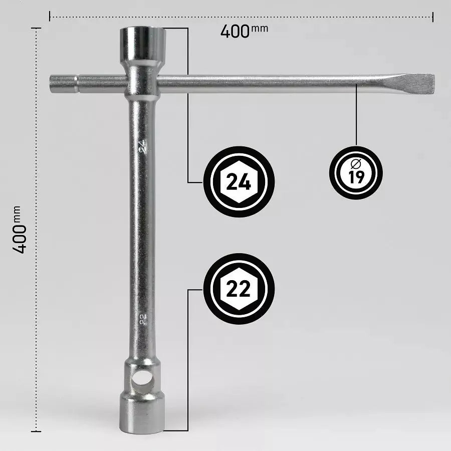 MJW Stark Rohrschlüssel 22-24 mm für Räder