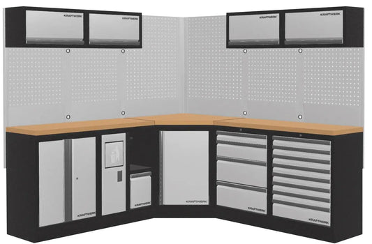 MOBILIO 5ER KOMPAKT-KOMBI MIT LOCHWAND, BUCHE MULTIPLEX KRAFTWERK