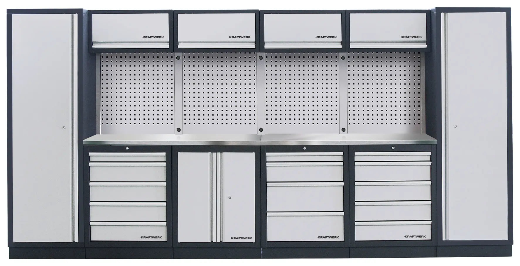 MOBILIO 6ER KOMPLETT-KOMBI MIT LOCHWAND, EDELSTAHL 430 KRAFTWERK