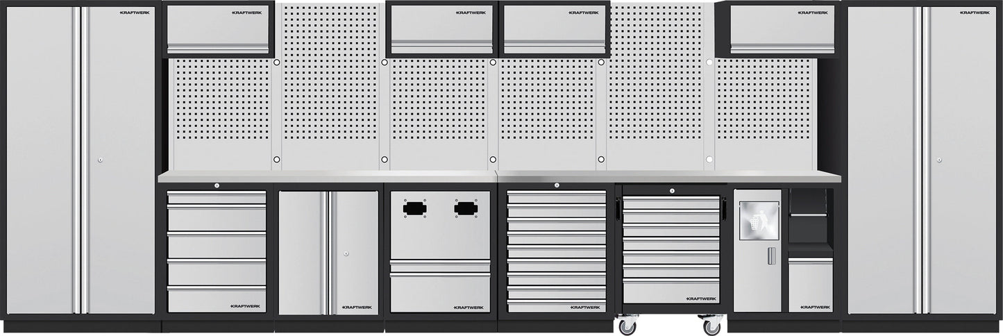MOBILIO 8ER KOMPLETT-KOMBI MIT LOCHWAND, EDELSTAHL 430 KRAFTWERK